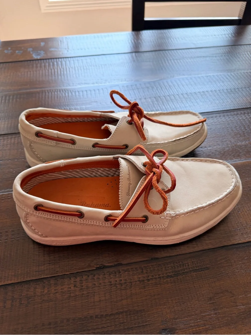 Tommy Bahama White Boat Shoes